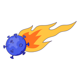 Ilustración de coronavirus de meteorito