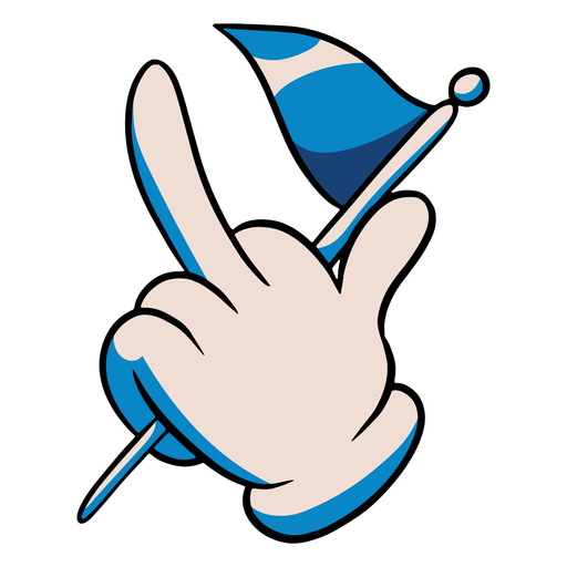 Middle finger hand flag PNG Design