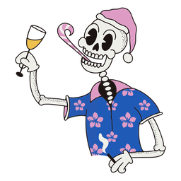 Personagem de esqueleto de festa Transparent PNG