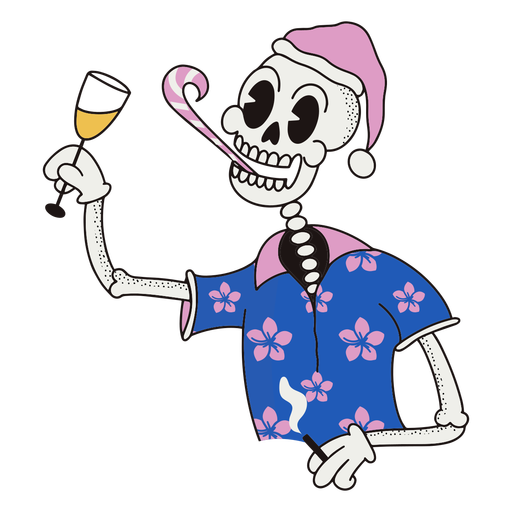 Personagem de esqueleto de festa
