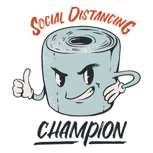 Insignia campeona de distanciamiento social anti 2020 Diseño PNG