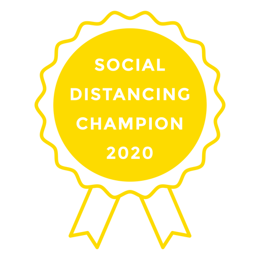 Social distancing 2020 lettering PNG Design