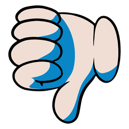 Daumen nach unten Handillustration PNG-Design