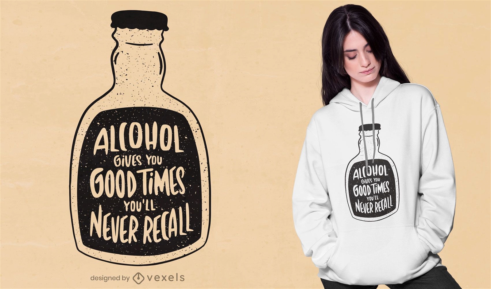 Alcohol gives good times t-shirt design