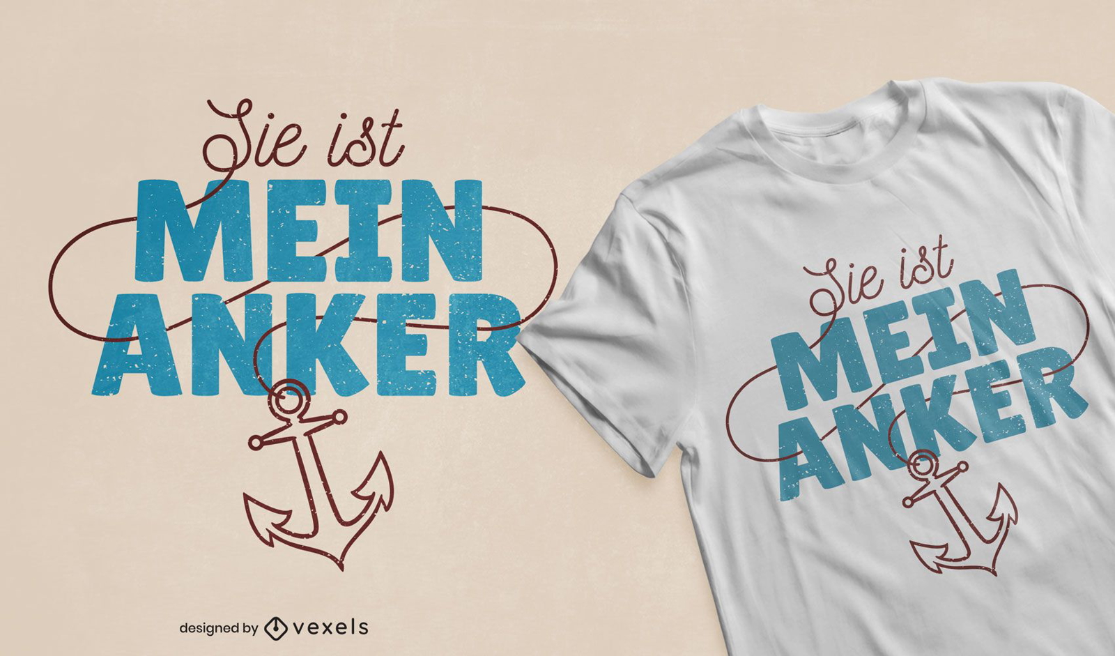 Sie ist mein Anker-T-Shirt Design