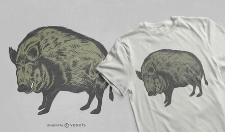 Wild boar t-shirt design