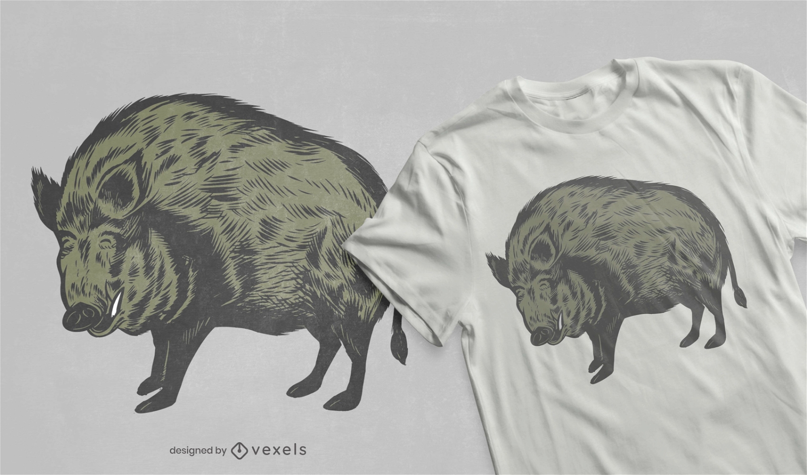 Wildschwein-T-Shirt Design