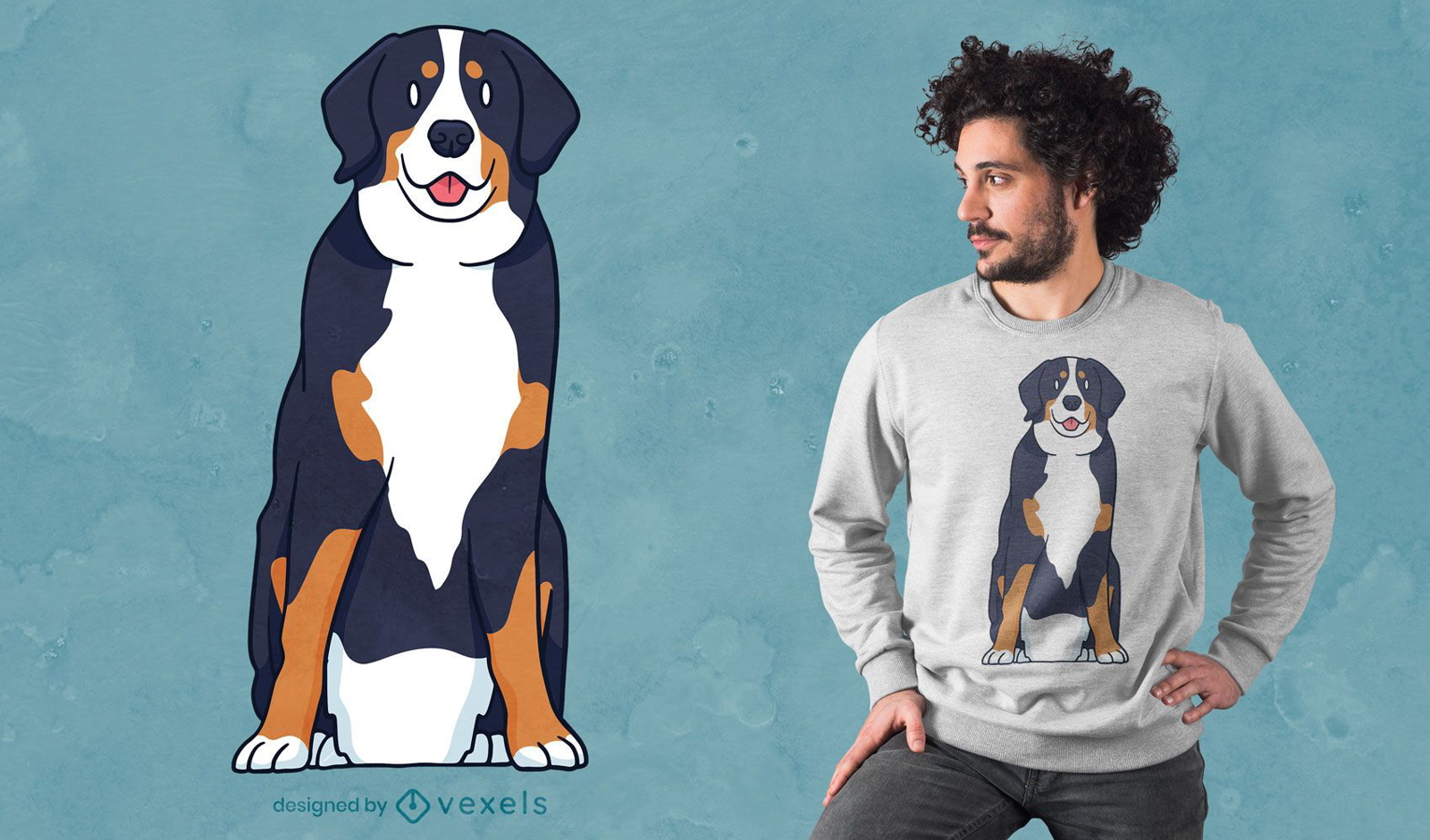 Design de camiseta do Bernese Mountain Dog