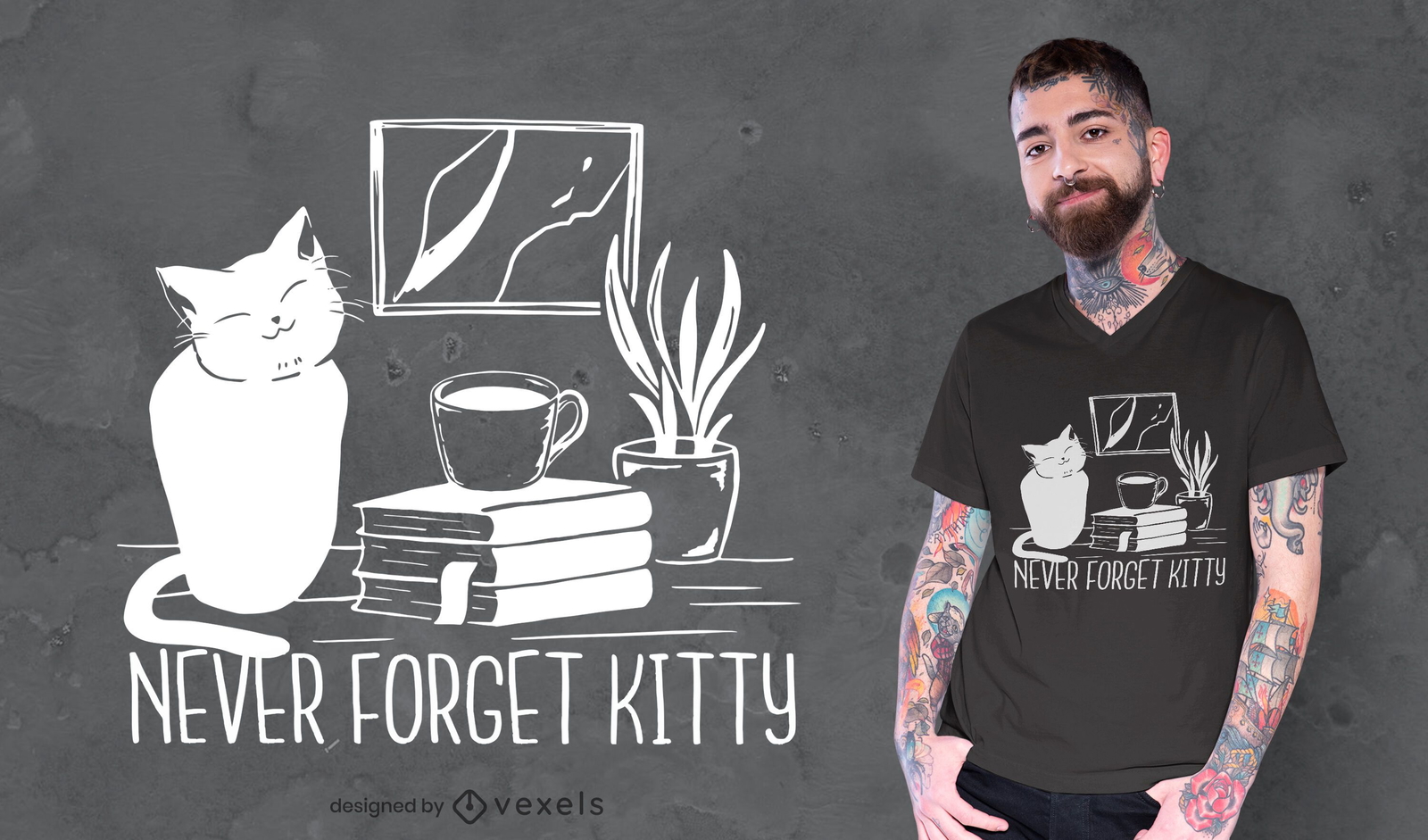 Nunca esqueça o design da camiseta do gatinho