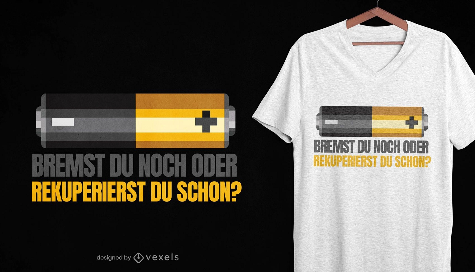 Deutsches Zitat Batterie T-Shirt