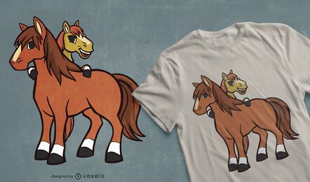Cartoons horses t-shirt design Cartoons horses t-shirt design
