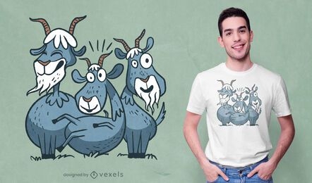 Design de camisetas Crazy Goats