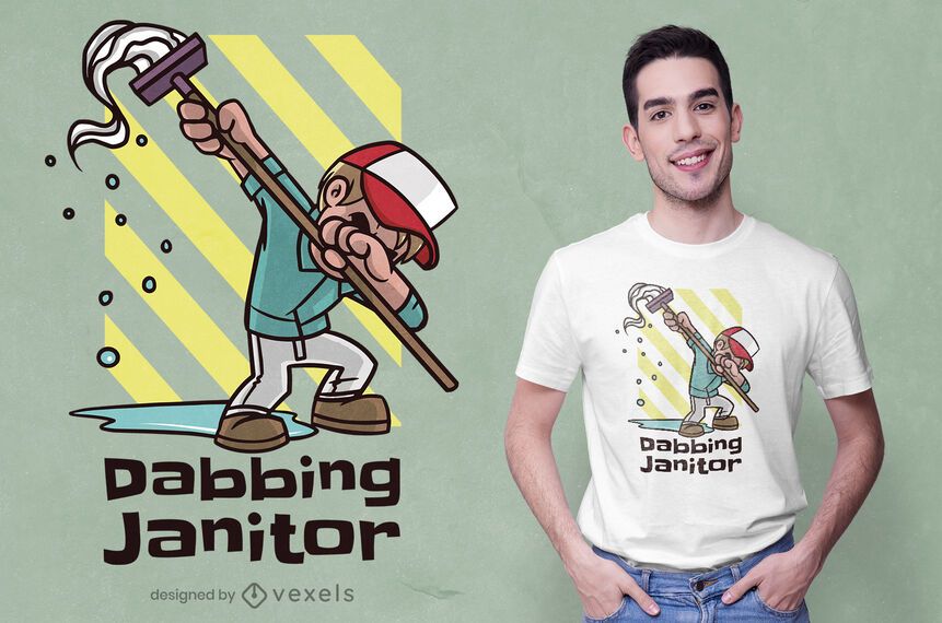 Diseño de camiseta de conserje Dabbing Diseño de camiseta de conserje Dabbing