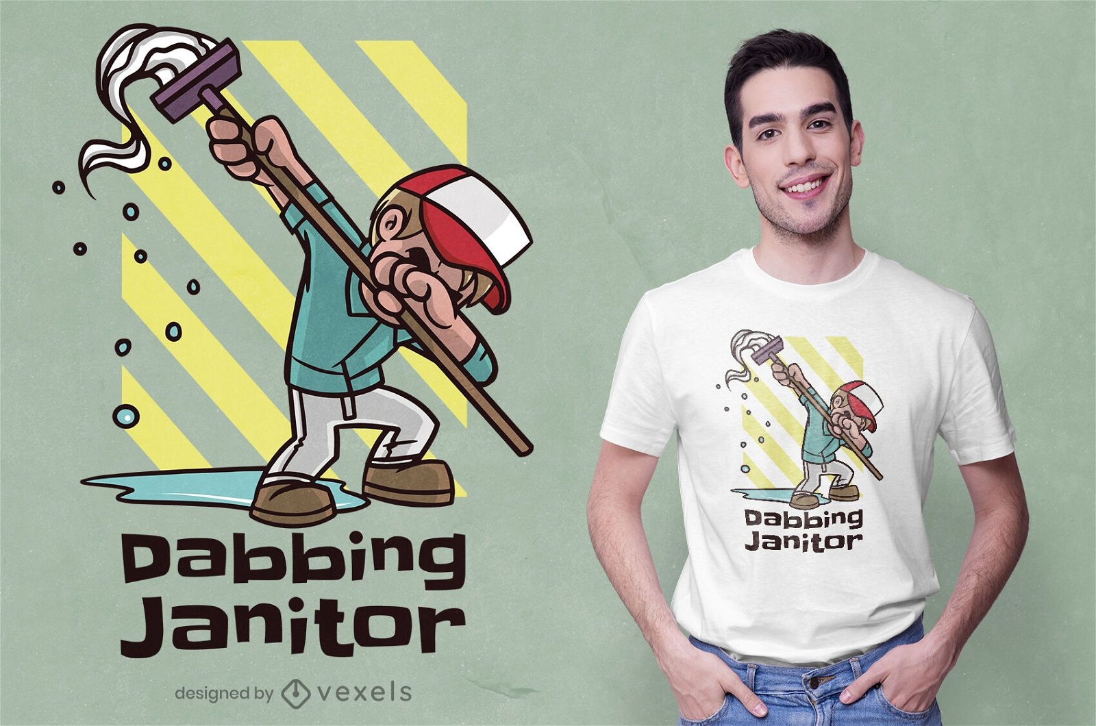 Dabbing janitor t-shirt design