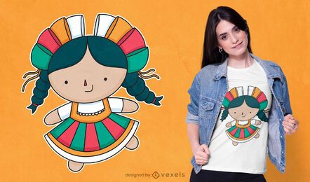 Diseño de camiseta de muñeca Lele