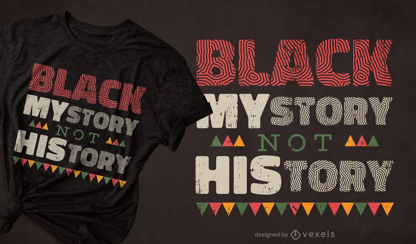 Design de camiseta preta Mystory