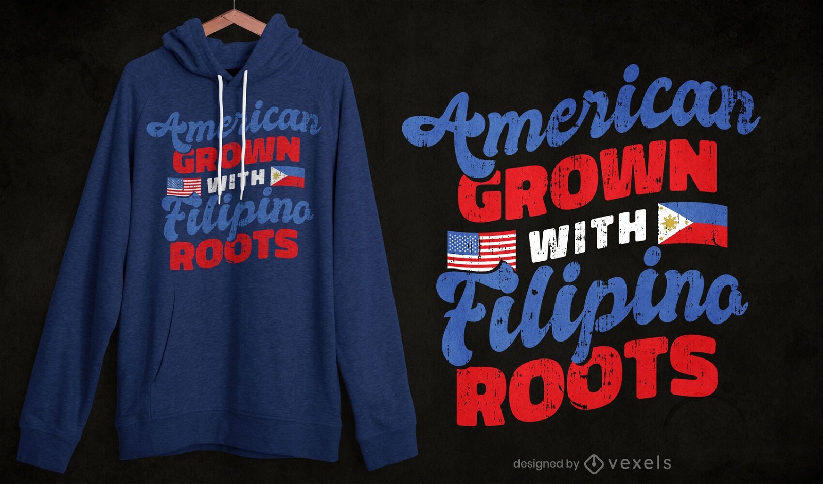 American filipino t-shirt design
