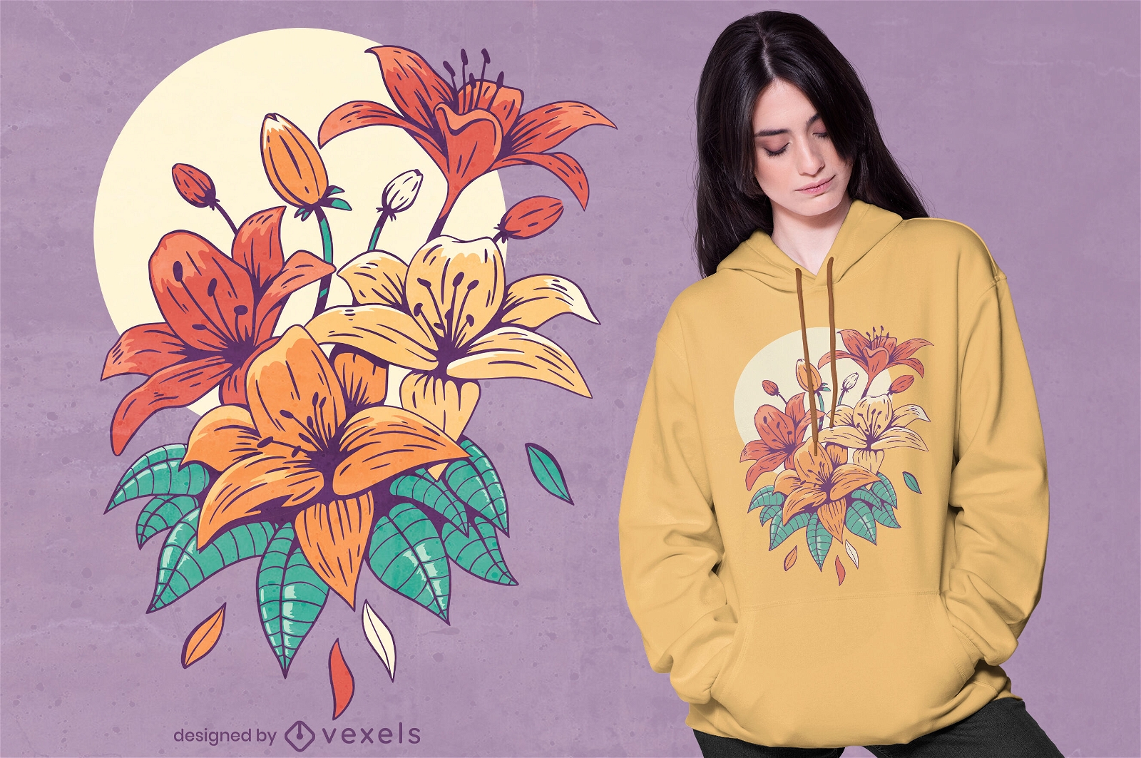 Design de camisetas lillies coloridas