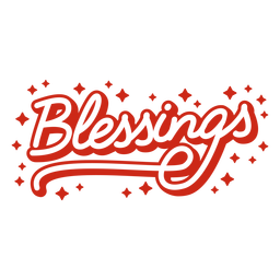 Blessings cursive lettering PNG Design