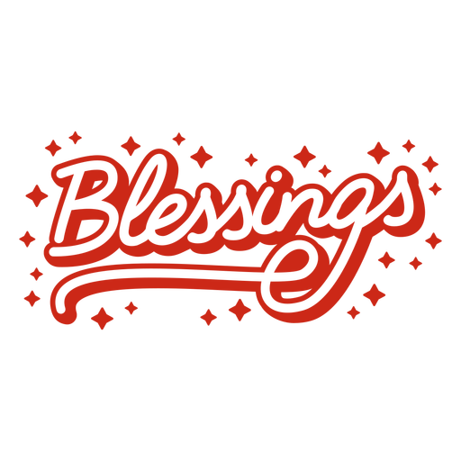 Letras cursivas de bênçãos Desenho PNG