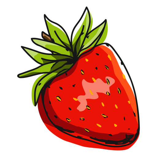 Red strawberry illustration - Transparent PNG & SVG vector file