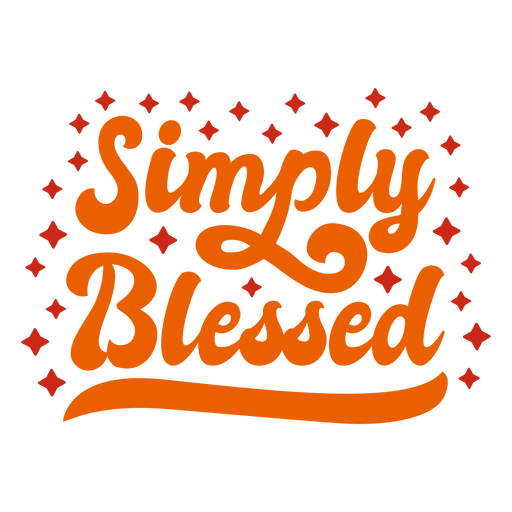 Simply blessed lettering Transparent PNG & SVG vector file