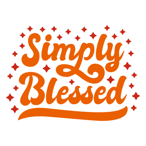 Simply blessed lettering PNG Design
