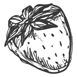 Morango desenhado à mão Desenho PNG