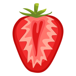 Ilustração de morango fatiado Desenho PNG