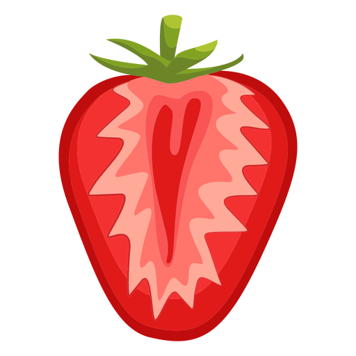 Sliced strawberry illustration Transparent PNG & SVG vector file
