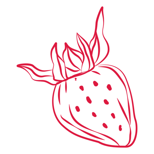 Strawberry fruit doodle PNG Design