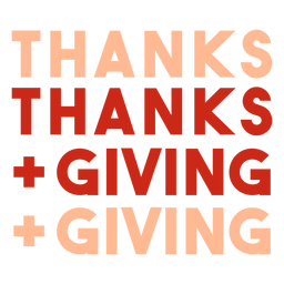 Gracias dando letras Diseño PNG