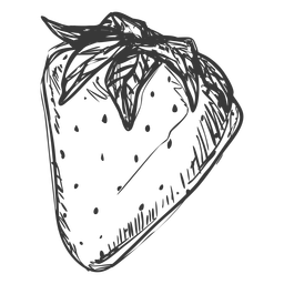 Triangular strawberry hand drawn PNG Design
