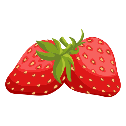 Illustration mit zwei Erdbeeren PNG-Design
