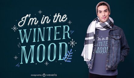 Design de camisetas de clima de inverno Design de camisetas de clima de inverno