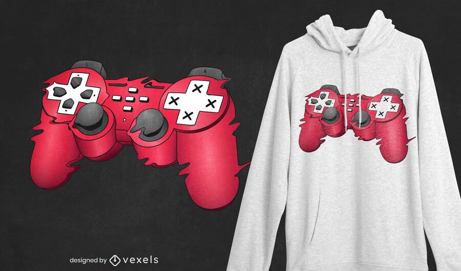 Glitchy Joystick T-Shirt Design Glitchy Joystick T-Shirt Design