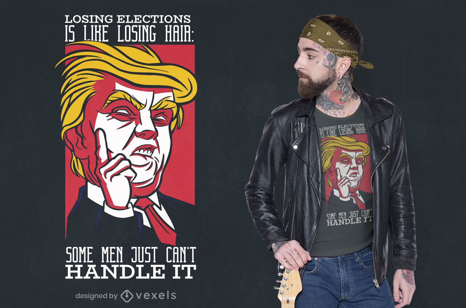 Design de camiseta de cabelo Trump
