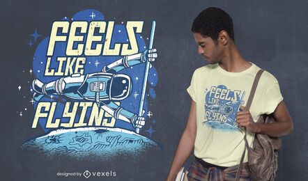 Parece voar com design de camiseta