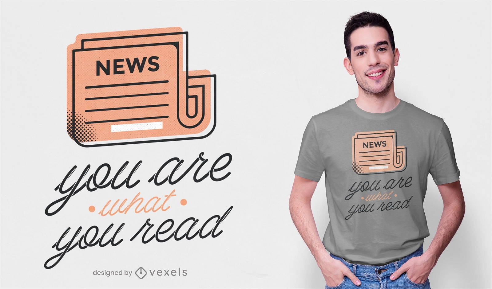 Zeitungszitat-T-Shirt Design