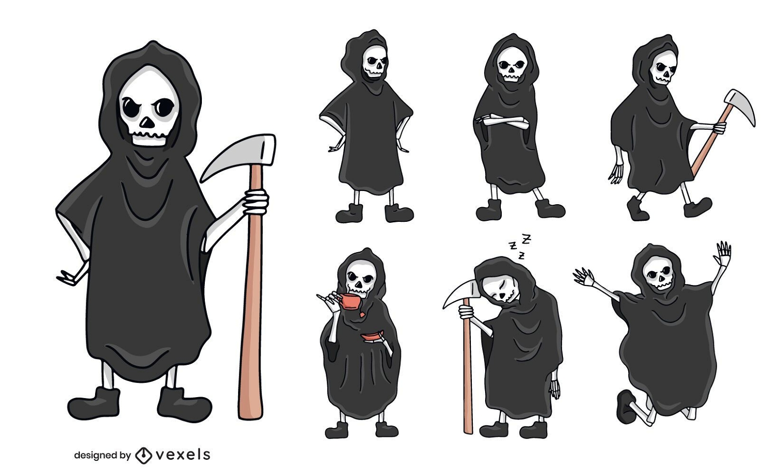 Grim reaper character set