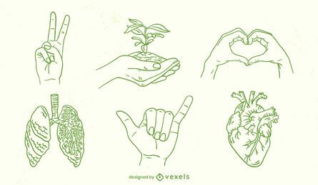 Ecology element set Ecology element set