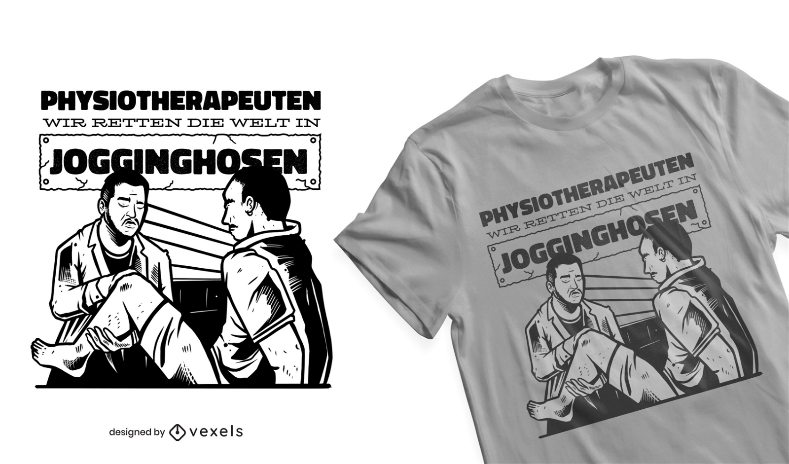 Physiotherapists save the world t-shirt design
