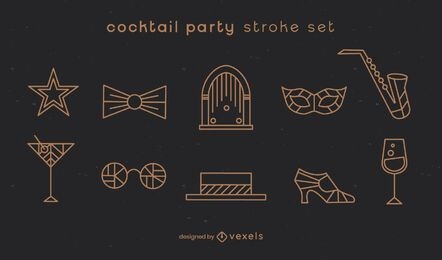 Cocktail party stroke set
