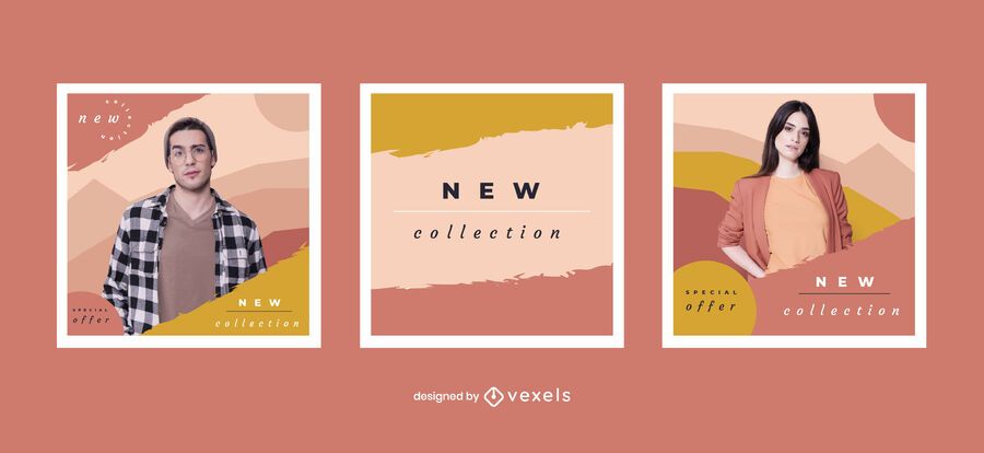New collection social media post set New collection social media post set