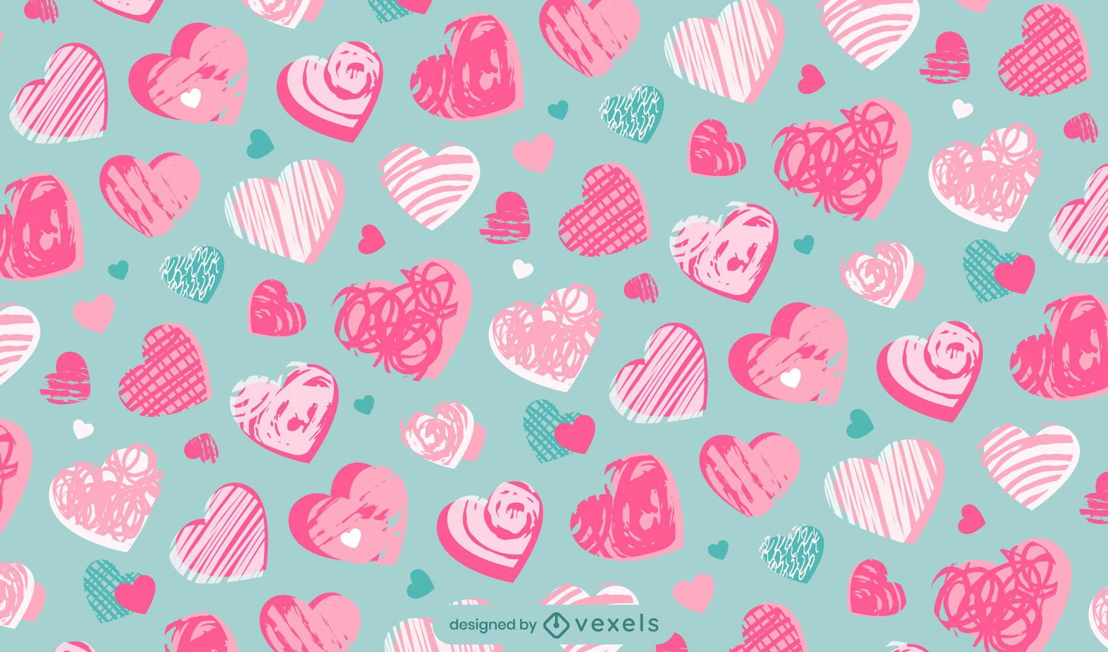 Heart Valentines pattern design