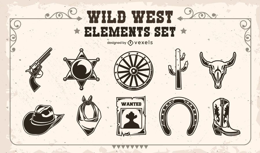 Wild West Element Set - Vector Download