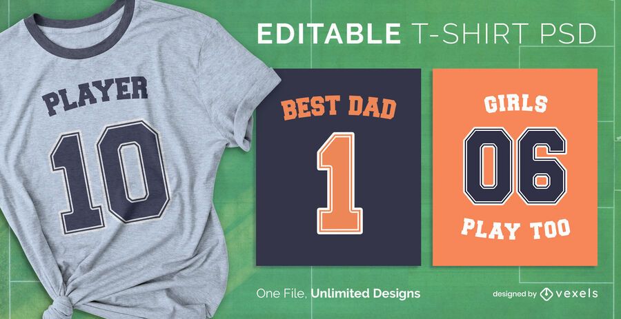 Football T-shirt PSD Football T-shirt PSD