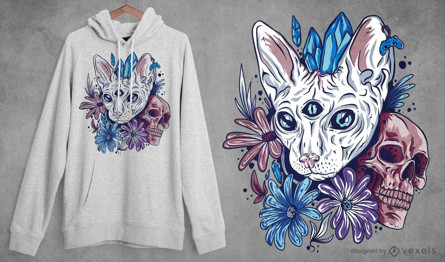Mystic cat t-shirt design Mystic cat t-shirt design
