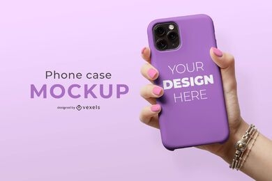 Phone case hand mockup