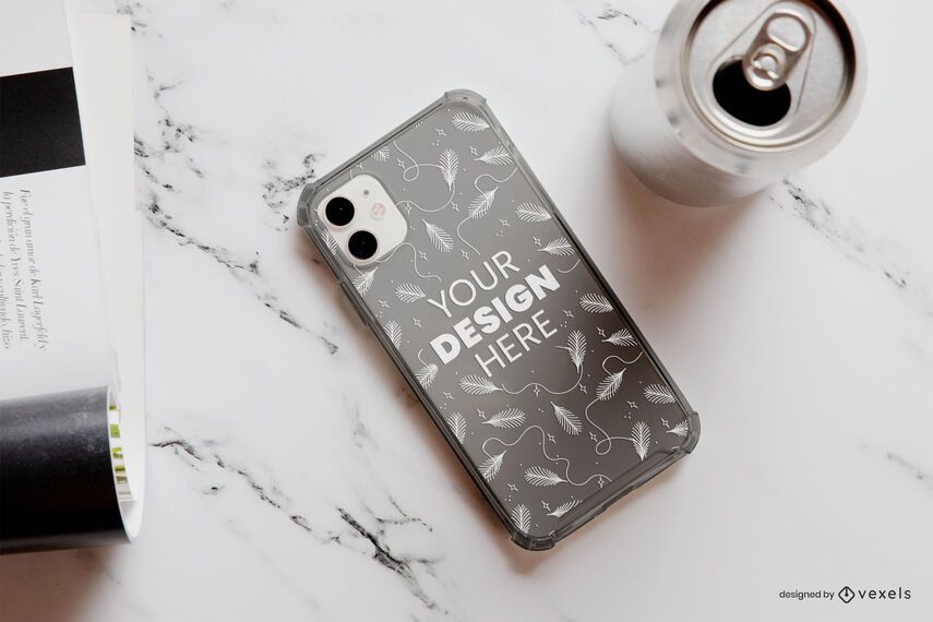 Phone case soda can mockup Phone case soda can mockup